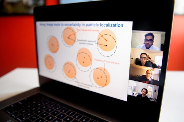 Laptop with active Zoom meeting